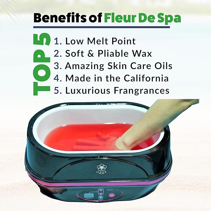 Premium Paraffin Wax Refills - Made in USA - Enhanced and Rich Oil Infusion of Coconut and Jojobo for Luxurious Spa and Home Use on Hands and Feet (Unscented, 1 pound)