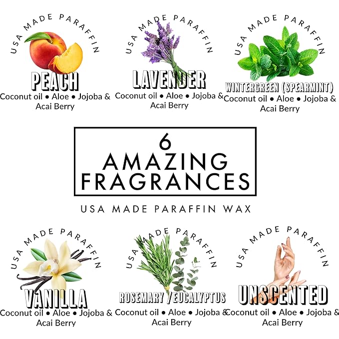 Premium Paraffin Wax Refills - Made in USA - Enhanced and Rich Oil Infusion of Coconut and Jojobo for Luxurious Spa and Home Use on Hands and Feet (True lavender, 1 pound)
