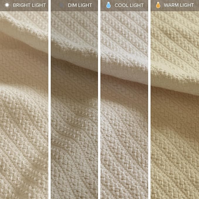 Madison Park Liquid Cotton Luxury Blanket Premium Soft Cozy 100% Ring Spun Cotton For Bed , Couch or Sofa, Full/Queen, Linen