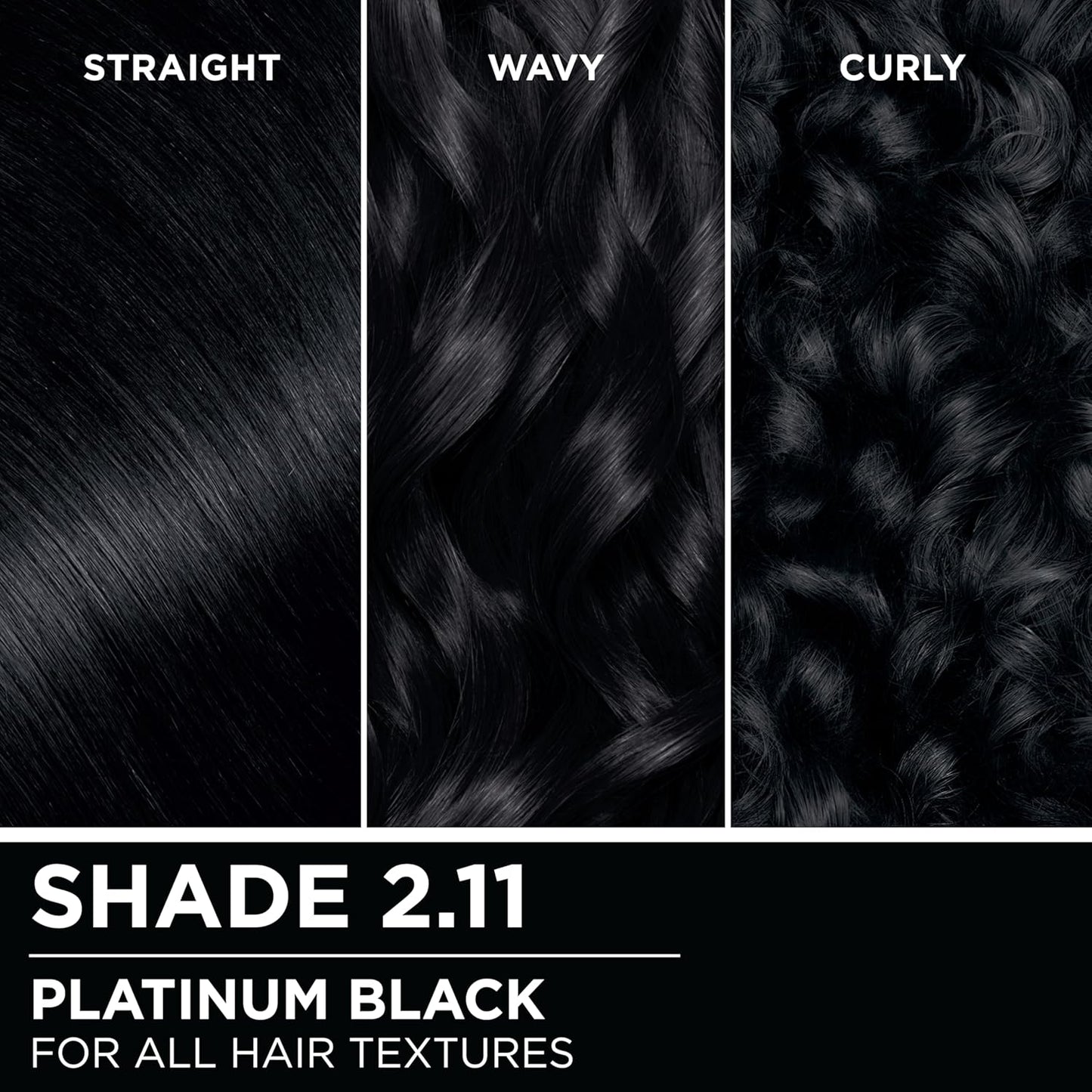 Garnier Hair Color Olia Ammonia-Free Brilliant Color Oil-Rich Permanent Hair Dye, 2.11 Platinum Black, 1 Count (Packaging May Vary)