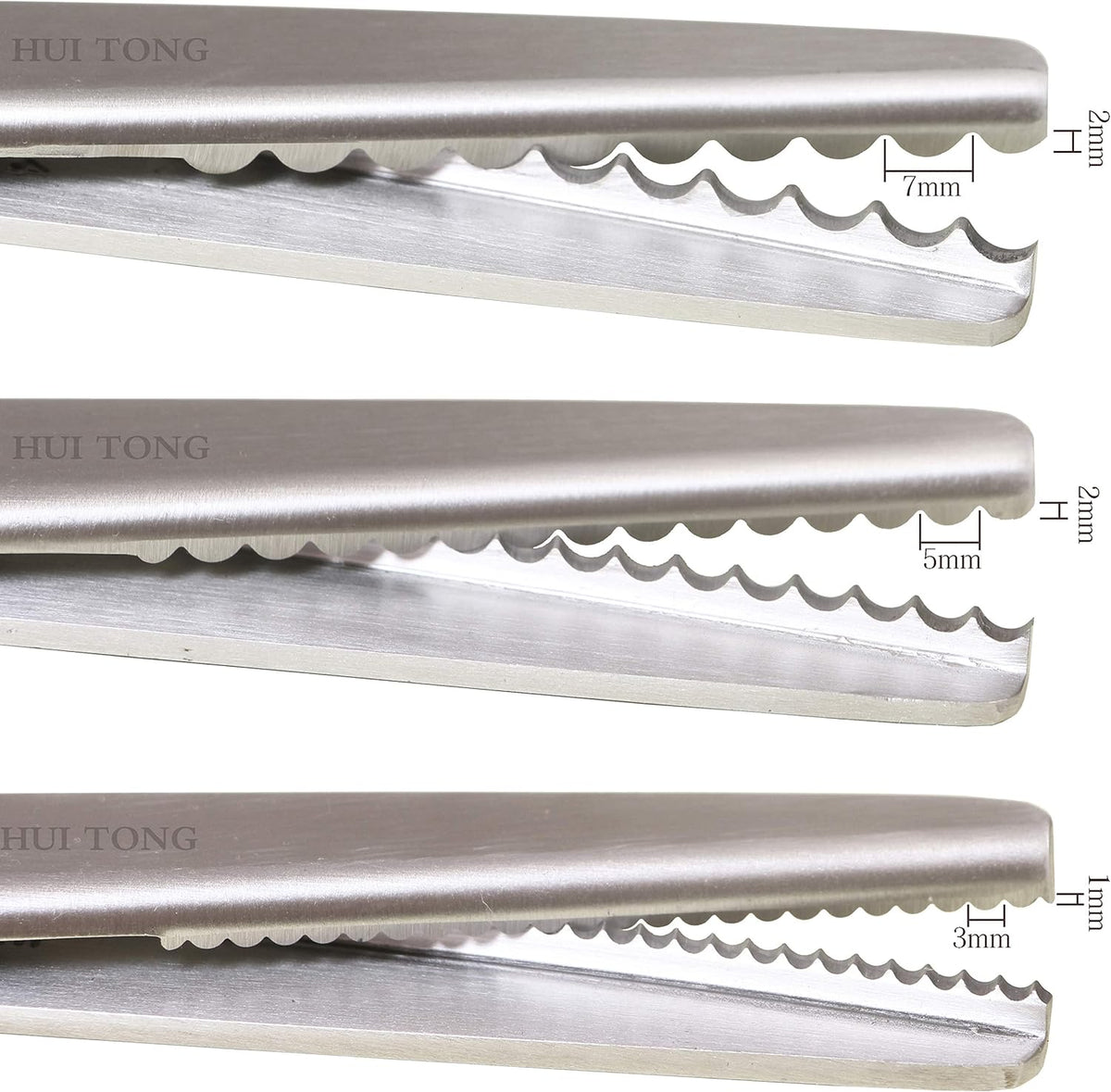 Strong & Sharpe Pinking Shears,Pinking Shears Scissors for Fabric, Serrated and Scalloped Scissors Fabric,3mm,5mm,7mm (Scalloped 7mm)