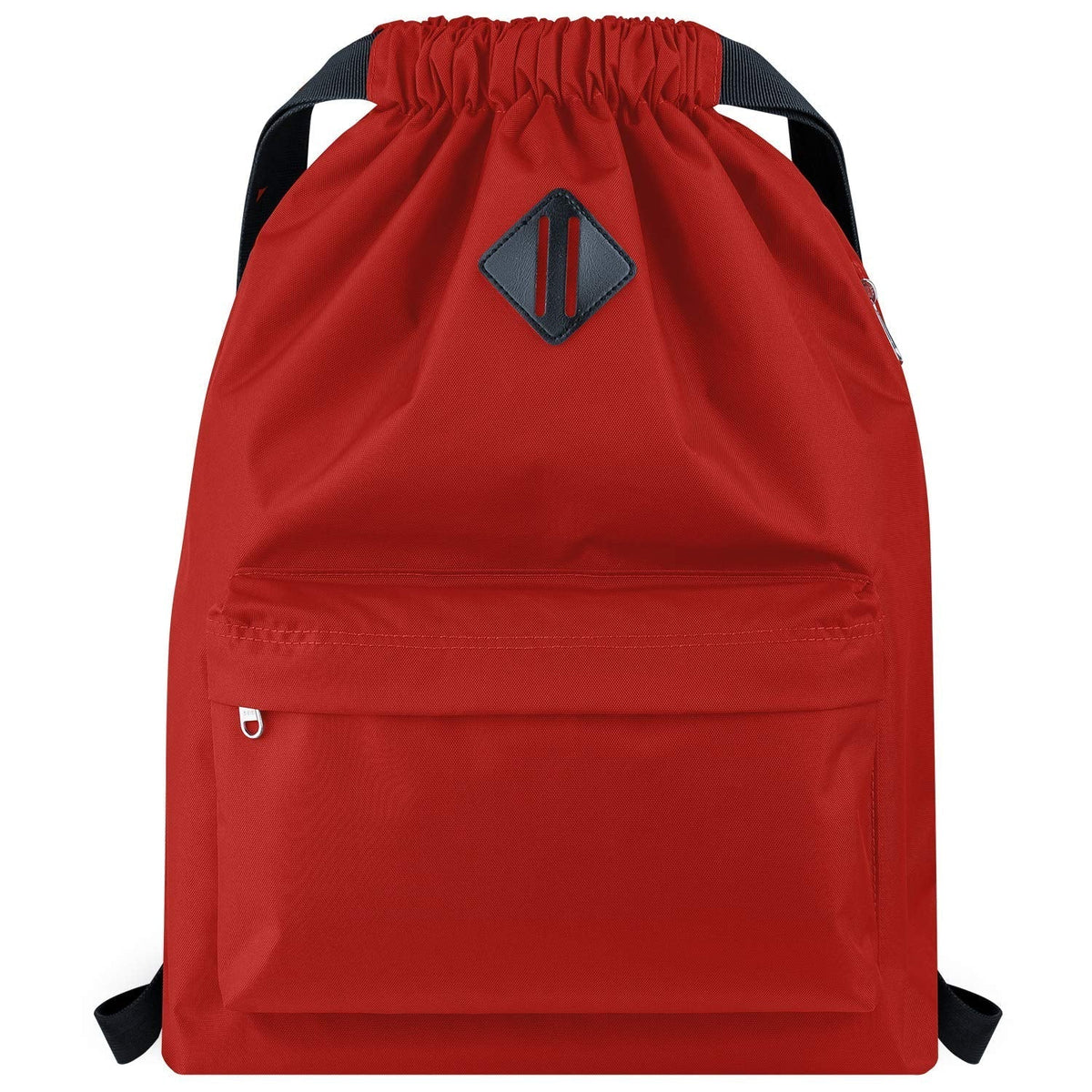 Vorspack Drawstring Backpack Water Resistant String Bag Cinch Bag Sports Gym Sack with Side Pocket for Men Women - Red