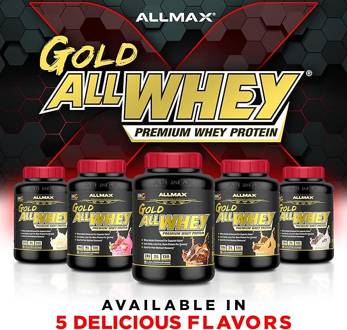 ALLMAX Nutrition Gold ALLWHEY, Chocolate Peanut Butter - 2 lb - 24 Grams of Protein Per Scoop - Gluten Free, Low Carb & Low Sugar - Approx. 30 Servings