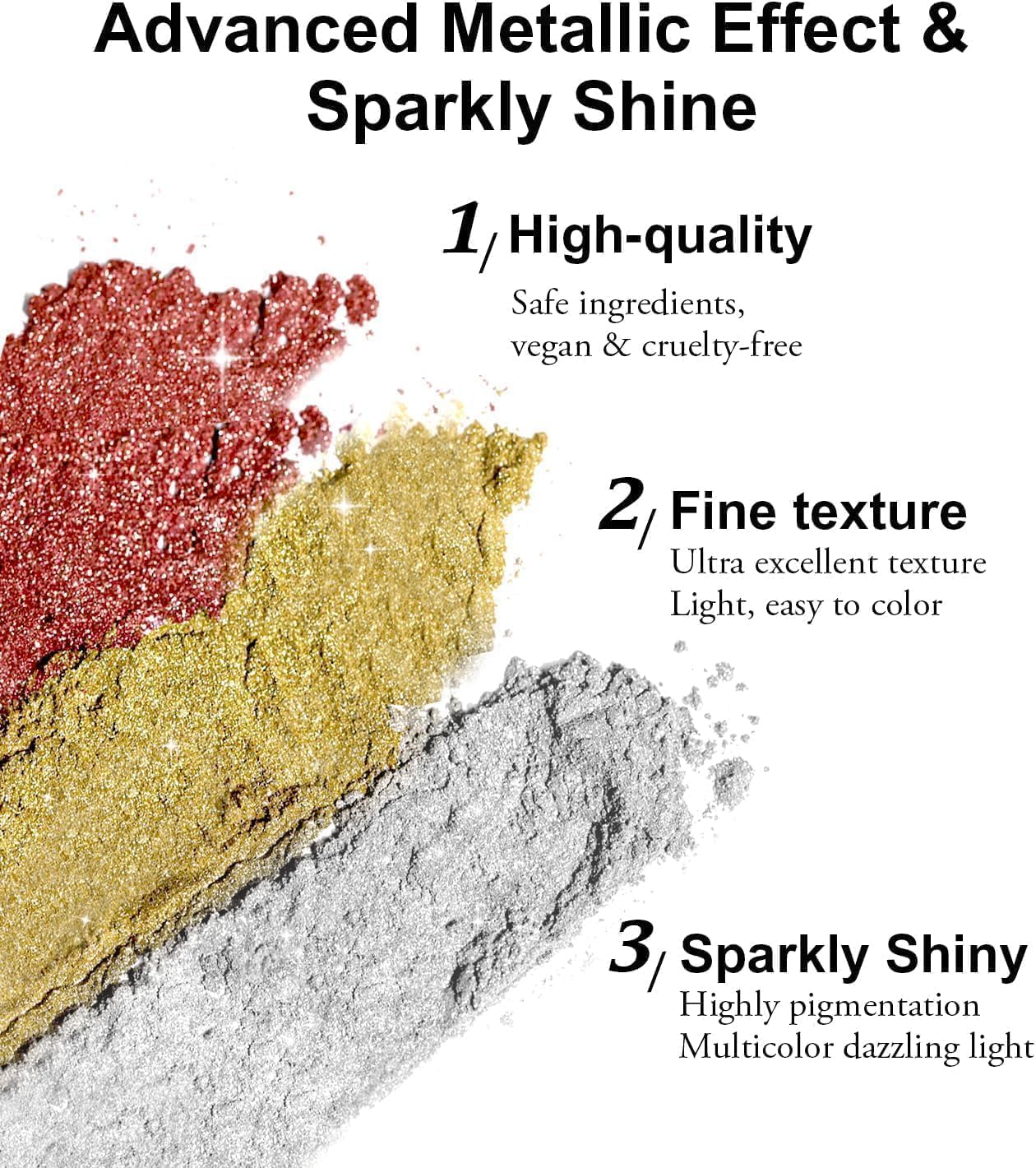 6 Jars Chrome Nail Powder, Chrome Effect Nail Powder Set, Shiny Nail Glitter Powder with Magic Mirror Effect for Nail Art Design Decoration