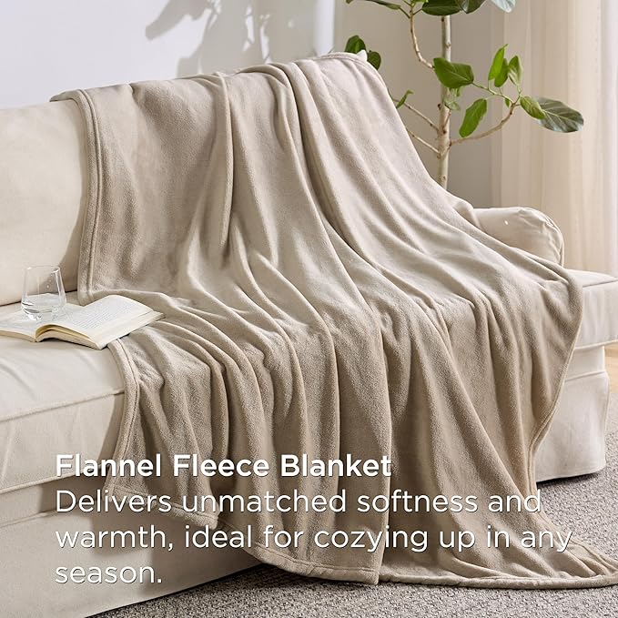 Bedsure Twin Comforter Set Grayish Purple, 6 Pieces Prewashed Twin Size Bed in a Bag with Soft Fleece Bed Blanket, Down Alternative Bedding Set for All Seasons, Sheets, Pillowcase & Sham