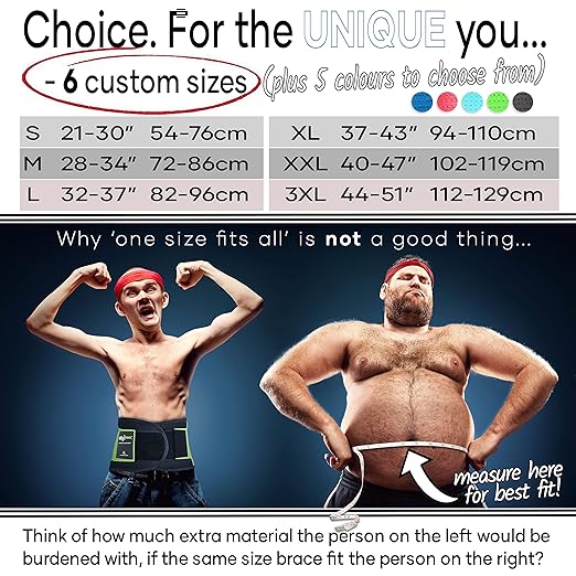 Back Brace Support Belt for Lower Lumbar Pain Relief for Men and Women - Medical Grade Orthopedic Waist Compression for Sciatica Nerve, Scoliosis, Disc or Lifting at Work