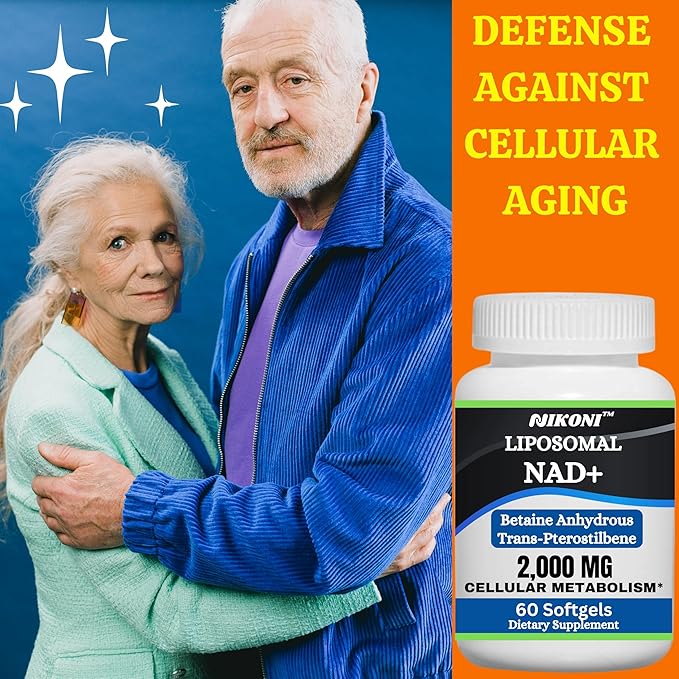 Liposomal NAD+ 2000 mg with TMG and Pterostilbene, Supports Healthy Aging-240 Softgels