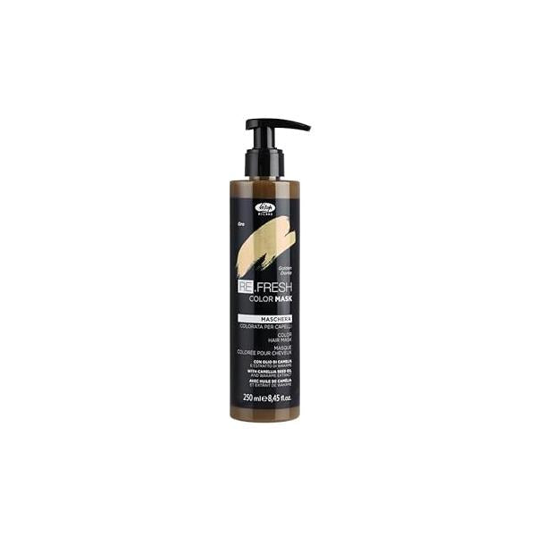 Lisap Color Depositing Hair Mask, Golden, 8.45 oz, Gloss Toner Deep Conditioning Dry Damaged or Treated Repair, With Hydrating Camellia Oil, For Shine & Moisturization