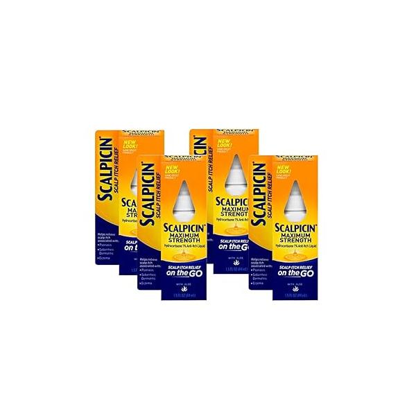 Scalpicin Max Strength Scalp Itch Treatment, 1.5 Ounce (Pack of 4)
