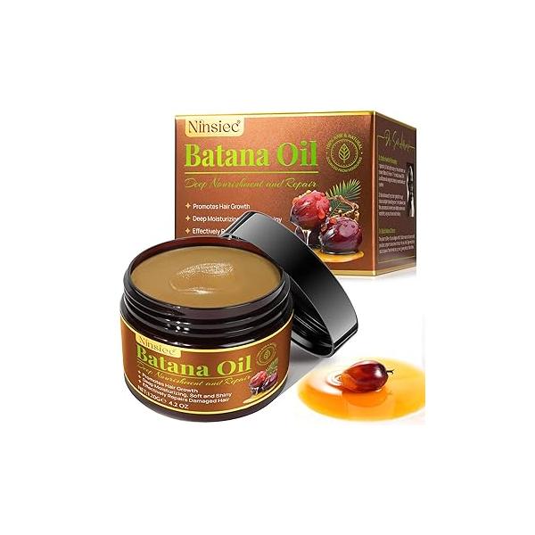 Raw Batana Oil for Hair Growth, Pure Unrefined and Organic Dr. Sebi Growth from Honduras, Repairs Damaged & Prevent Loss (1pcs)