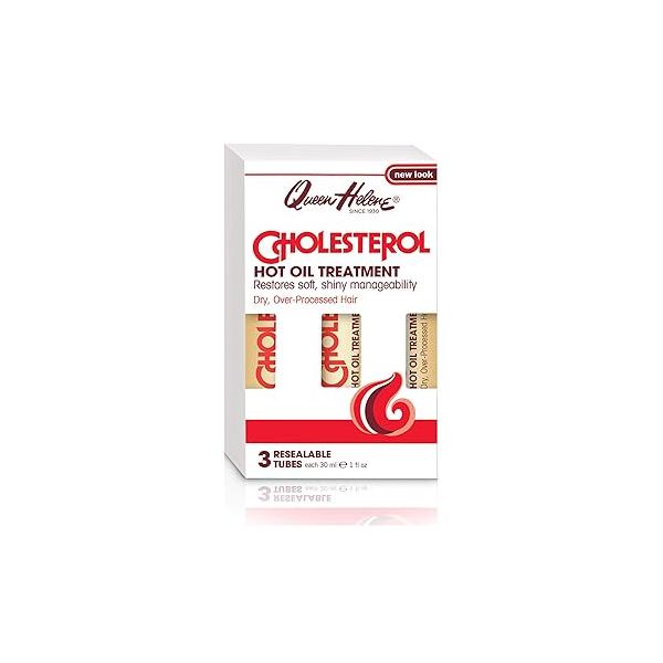 Queen Helene Cholesterol Hot Oil Treatment, 1 Oz, 3 Count (Pack of 6) (Packaging May Vary)
