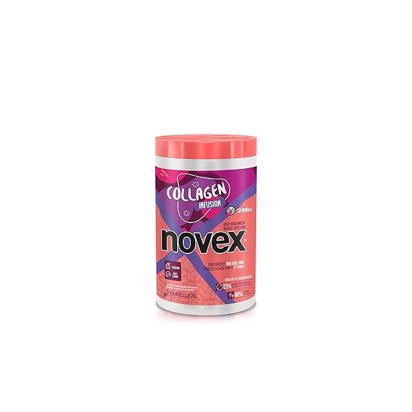NOVEX Collagen Infusion Hair Mask for Stronger Thicker and Shinier Hair, 400g/14.1oz - Conditioning with Natural Ingredients, Vegan, Not Tested on Animals